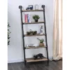 61" Mateo 5 Layer Ladder Book Shelves Brown/Oak - HOMES: Inside + Out -Furniture Specialty Store GUEST 568fabc1 395d 4c7f b14b 723e470af979