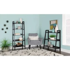 59.84" Calum 5 Shelf Bookshelf Black Cherry - Linon -Furniture Specialty Store GUEST 569b9e00 5e7d 40b7 a6d3 9b0e88123dec