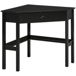 HOMCOM Corner Desk, Triangle Computer Desk With Drawer And Storage Shelves For Small Spaces, Home Office Workstation For Living Room, Or Bedroom 15 HOMCOM Corner Desk, Triangle Computer Desk With Drawer And Storage Shelves For Small Spaces, Home Office Workstation For Living Room, Or Bedroom -Furniture Specialty Store GUEST 56dbc195 8449 441f 9a7e c44183f59b3d