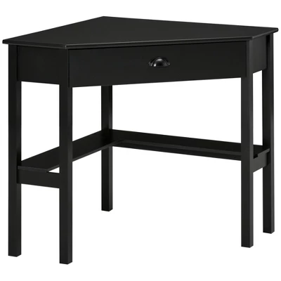 HOMCOM Corner Desk, Triangle Computer Desk With Drawer And Storage Shelves For Small Spaces, Home Office Workstation For Living Room, Or Bedroom 9 HOMCOM Corner Desk, Triangle Computer Desk With Drawer And Storage Shelves For Small Spaces, Home Office Workstation For Living Room, Or Bedroom - Image 7