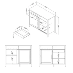 Munich Buffet With Sliding Door - South Shore -Furniture Specialty Store GUEST 56e6f305 db7d 40a8 b29b e067be1c3fe8