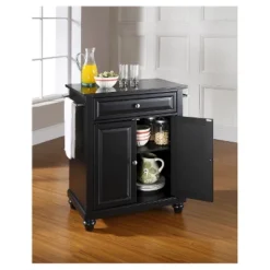 Cambridge Solid Black Granite Top Portable Kitchen Island - Crosley -Furniture Specialty Store GUEST 57aaf59a ed72 41bd a82b d5aa855b19f8