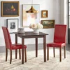 3pc Newark Parson Dining Set Walnut/Red - Buylateral -Furniture Specialty Store GUEST 57f8d5a1 8adc 455a 8002 f52c47d5c77e