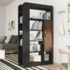 70.87" Triaga Multi Shelf Bookcase Black - MiBasics