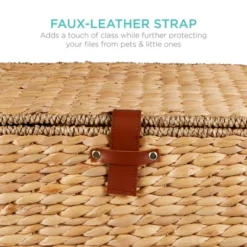 Best Choice Products Hyacinth Rolling Filing Cabinet Mobile Organizer Storage Basket W/ Lid, Locking Wheels -Furniture Specialty Store GUEST 590ddd4c 6f4b 4916 9f74 2e27ad85a8f2