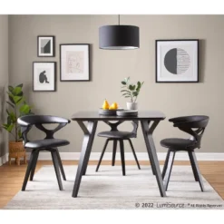 Gardenia PU Leather/Wood Dining Chair Black - LumiSource -Furniture Specialty Store GUEST 593eaba5 1e39 468a bec2 215dc2ed82c2