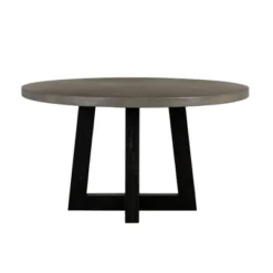 Manchester Modern Concrete And Acacia Round Dining Table Gray - Armen Living -Furniture Specialty Store GUEST 59dffc25 6419 40c8 a73e a6788a48be1f