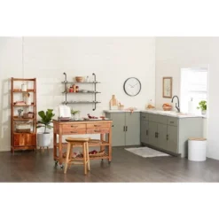 Coastal Wood Kitchen Cart Brown - Olivia & May 28 Coastal Wood Kitchen Cart Brown - Olivia & May -Furniture Specialty Store GUEST 5afbafe4 b5ce 42a2 a1f8 9200abdd7b46