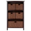42.99" 6pc Milan Storage Shelf With Baskets Walnut - Winsome -Furniture Specialty Store GUEST 5b31f0cd 7b07 4457 a4a3 ce542cce4899