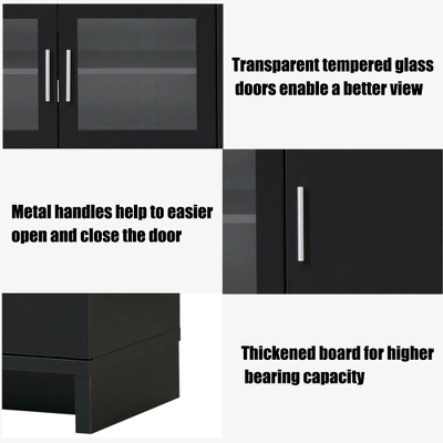 Costway TV Stand Media Entertainment Center For TV's Up To 70'' W/ Storage Cabinet 11 Costway TV Stand Media Entertainment Center For TV's Up To 70'' W/ Storage Cabinet - Image 9