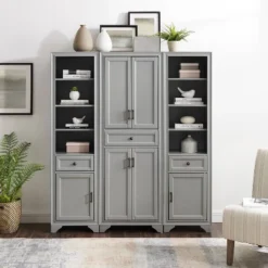 3pc Tara Pantry Set - Pantry And 2 Linen Cabinets - Crosley 23 3pc Tara Pantry Set - Pantry And 2 Linen Cabinets - Crosley -Furniture Specialty Store GUEST 5be9e497 1b70 445b ba54 0dcd1028c00f