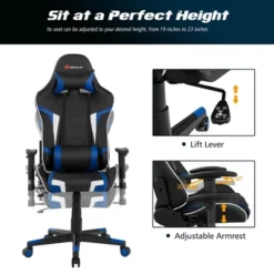 Costway Gaming Desk & Chair Set Z-Shaped Racing Style Desk With Massage Swivel Gaming Chair -Furniture Specialty Store GUEST 5c01f118 2b8a 44e7 a877 5f2dd6ce5418