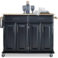 Dolly Madison Kitchen Island Cart Wood/Black/Natural - Home Styles -Furniture Specialty Store GUEST 5c42d2b2 4f5f 4c42 a19d 62cd47bccfa9