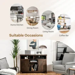 Costway Buffet Storage Cabinet Farmhouse Sideboard W/9-Bottle Wine Rack & 2 Doors 17 Costway Buffet Storage Cabinet Farmhouse Sideboard W/9-Bottle Wine Rack & 2 Doors -Furniture Specialty Store GUEST 5c5d69a0 6250 470d ae0c 795c7215eb25