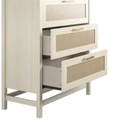 Latta 5 Drawer Dresser Ivory Oak/Faux Rattan - Room & Joy -Furniture Specialty Store GUEST 5ca85b05 88f0 4c99 a4ea 31b1f8a1134b