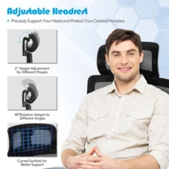 Costway Ergonomic Office Chair High-Back Mesh Chair W/Adjustable Lumbar Support -Furniture Specialty Store GUEST 5cff5ede 2fbd 417a 9f4d 46837718445d