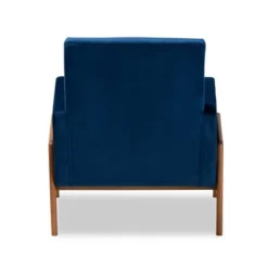Perris Mid-Century Modern Velvet Fabric Upholstered Wood Lounge Chair - Baxton Studio -Furniture Specialty Store GUEST 5de64ca2 c18f 43f8 b08e b13c945a8448
