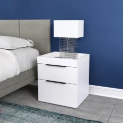 Carter Modern Double Drawer Nightstand - Eco Dream -Furniture Specialty Store GUEST 5de90039 a915 4987 8fa9 4e582a3d2408