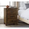 Stratford 3 Drawer Nightstand Rustic Brown - Finch -Furniture Specialty Store GUEST 5f34a6cd 40a9 4990 b448 3f5aa488f4ce