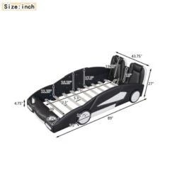 Twin Size Race Car-Shaped Platform Bed With Wheels-ModernLuxe 15 Twin Size Race Car-Shaped Platform Bed With Wheels-ModernLuxe -Furniture Specialty Store GUEST 5f51029a 0c68 4ffd b135 2316733788fd