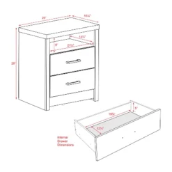 Series 9 Nightstand - Prepac -Furniture Specialty Store GUEST 5f712908 d281 4ee6 b9fa 5d11fac83ee3