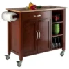 Mabel Kitchen Cart Wood/Walnut/Natural - Winsome -Furniture Specialty Store GUEST 6188b7dc 90cd 45e5 bb28 395b3840a332