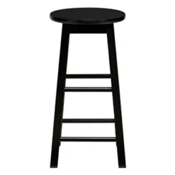 PJ Wood Classic Round Seat 29" Tall Kitchen Counter Stools For Homes, Dining Spaces, And Bars With Backless Seats & 4 Square Legs, Black (Set Of 4) 8 PJ Wood Classic Round Seat 29" Tall Kitchen Counter Stools For Homes, Dining Spaces, And Bars With Backless Seats & 4 Square Legs, Black (Set Of 4) -Furniture Specialty Store GUEST 61b79a27 f6fa 43ab b82d 7c029444d4ad