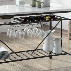 50" Mera Kitchen Island White Cultured Stone/Gray Finish - Acme Furniture -Furniture Specialty Store GUEST 61bda5a0 5715 4d00 8a1c 48e4394dbde3