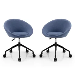 Tangkula Set Of 2 Swivel Home Office Chair Adjustable Accent Chair W/ Flexible Casters -Furniture Specialty Store GUEST 61e10c3b 0177 4115 8656 3a39c99f1099