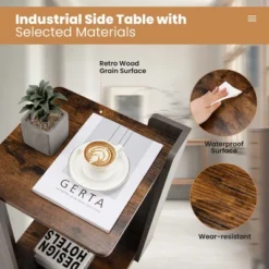 Costway 2PCS 2 Tier Sofa Side End Table Storage Shelf Small Spaces Living Room Bedroom -Furniture Specialty Store GUEST 61fc9bbc 9235 465e 85e0 68216f7ae87a