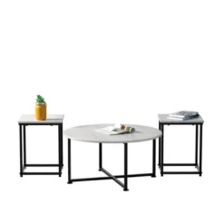 Costway Coffee Table Set Of 3 Modern Faux Metal Frame For Living Room Apartment -Furniture Specialty Store GUEST 6218de53 b734 45ea 80ee 58945a23c751