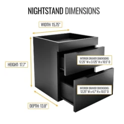 Carter Modern Double Drawer Nightstand - Eco Dream -Furniture Specialty Store GUEST 62a55d72 c45e 4247 8477 426656af6961