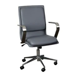 Merrick Lane Mid-Back Home Office Chair With Armrests, Height Adjustable Swivel Seat And Five Star Base -Furniture Specialty Store GUEST 63494c0b 0efc 4a26 b9ab 1a15d667e483