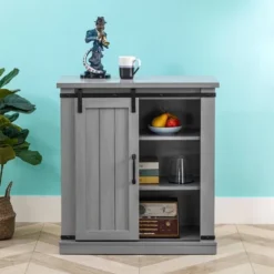 TV Stand For TVs Up To 40" Gray - Home Essentials