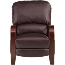 Elm Lane Cooper Cantina Burgundy Faux Leather Recliner Chair Modern Armchair Comfortable Push Manual Reclining Footrest For Bedroom Living Room Home -Furniture Specialty Store GUEST 64de8f01 9308 4111 a84f 239d745a4052