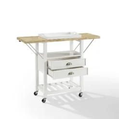 Bristol Double Drop Leaf Kitchen Cart White - Crosley -Furniture Specialty Store GUEST 6545618f 0bba 468a 9744 07004946f2fd