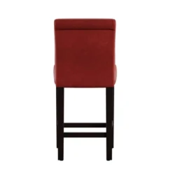 2pk 24" Vermont Faux Leather Counter Height Barstools Red - Inspire Q -Furniture Specialty Store GUEST 655947bb 7972 4515 985b 1eecfc0203d8