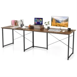 Costway L-Shaped Reversible Computer Desk 2-Person Long Table W/Monitor Stand -Furniture Specialty Store GUEST 658a2f38 689e 4cef b574 a4d3d0ed9c21