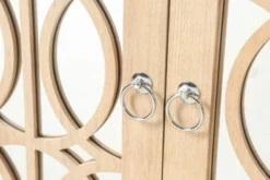 Jamie 59.8" W 4 Mirrored Doors Multi-functional Retro Style Wooden Storage Cabinets With 2 Adjustable Inner Shelf And Pine Legs-Maison Boucle -Furniture Specialty Store GUEST 65cbf51b 515f 44c4 9d23 40ad4961e20e