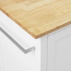 Soren Wood Top Kitchen Island/Cart Natural/White - Crosley -Furniture Specialty Store GUEST 66720e9b d2e6 4ca9 9366 19fdb7fd290e
