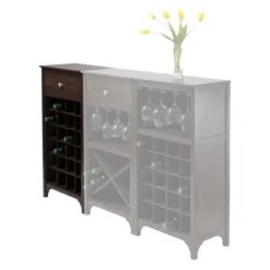 Ancona 24 Bottles Drawer Wine Cabinet Wood/Coffee - Winsome -Furniture Specialty Store GUEST 668e442b b6bc 41ce bfe4 4cf2e3dea708