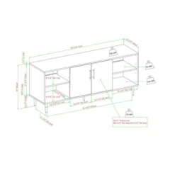 Angelo Modern 2 Door Bookmatch TV Stand For TVs Up To 65" Ash Brown/White - Saracina Home -Furniture Specialty Store GUEST 66bfc7d1 f755 4abe a5f6 ed74dc76f088