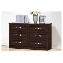 Colburn Modern And Contemporary 6 Drawer Wood Storage Dresser Dark Brown Finish - Baxton Studio -Furniture Specialty Store GUEST 66ef3c62 5caf 42e5 a225 6c2b61c74bba
