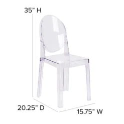 Flash Furniture Ghost Chair With Oval Back In Transparent Crystal -Furniture Specialty Store GUEST 671e07ed c859 4aaa 8661 7a4cb061c3d7