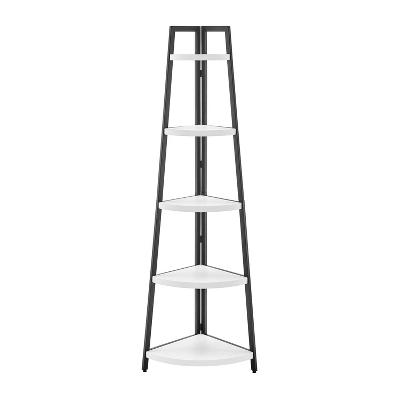 70" Free Standing 5 Tier Pyramid Corner Shelf - Danya B. 18 70" Free Standing 5 Tier Pyramid Corner Shelf - Danya B. - Image 16