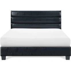 Hudson Leather Upholstered Bed Black - ClickDecor -Furniture Specialty Store GUEST 674b5e26 836e 41c6 a87f 8bbbc519ae00