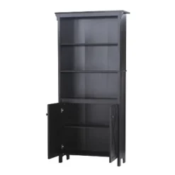 Saint Birch Hawksbury 3-Shelf Farmhouse Bookcase, Espresso -Furniture Specialty Store GUEST 67b04d89 5376 4fbe 868b d52eb4dcd88b