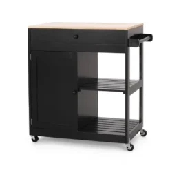 Telfair Kitchen Cart With Wheels - Christopher Knight Home -Furniture Specialty Store GUEST 684ef63a 4385 4a6d 92a1 f737cf2be1d0