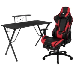 BlackArc Tango Gaming Desk & Chair Set - Reclining Gaming Chair With Slide-Out Footrest & Gaming Desk With Cupholder/Headphone Hook -Furniture Specialty Store GUEST 68ec4a65 7256 48a0 b322 fefb9b2eb5ba