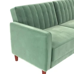 Pin Tufted Velvet Transitional Futon - Room & Joy -Furniture Specialty Store GUEST 690e6dcb ab35 46b2 bfe0 c7982394f03d
